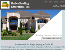 Tablet Screenshot of nativeroofing.com